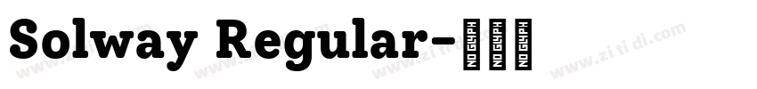 Solway Regular字体转换